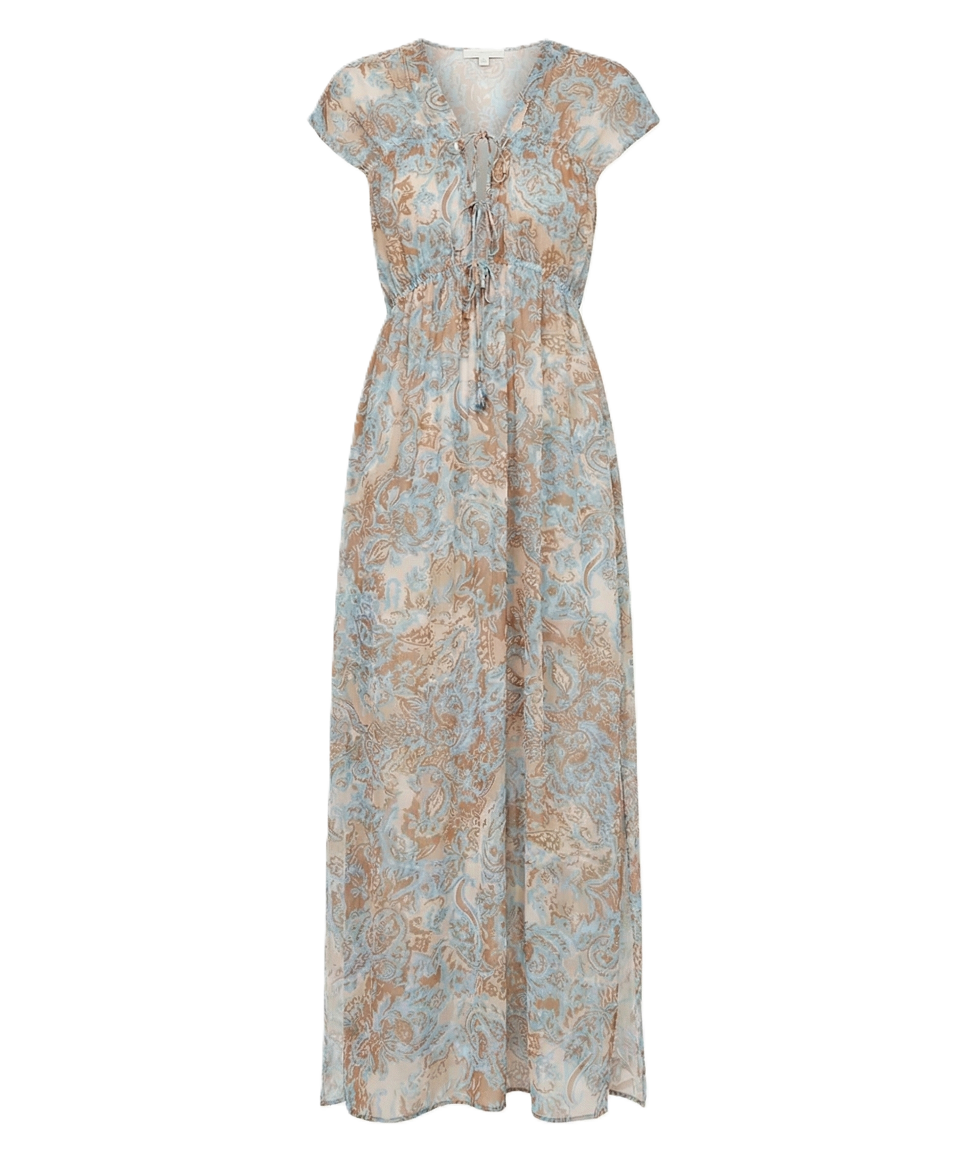 Vestido Longo Feminino com Lurex Franzido Colorido